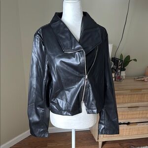 Black Faux Leather Jacket